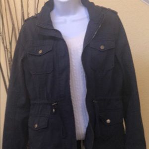 Navy Blue Utility Jacket, Size Medium